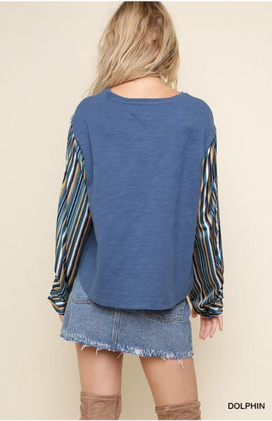 Silk Striped Long Sleeve